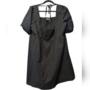 Black Floral Textured Fabric